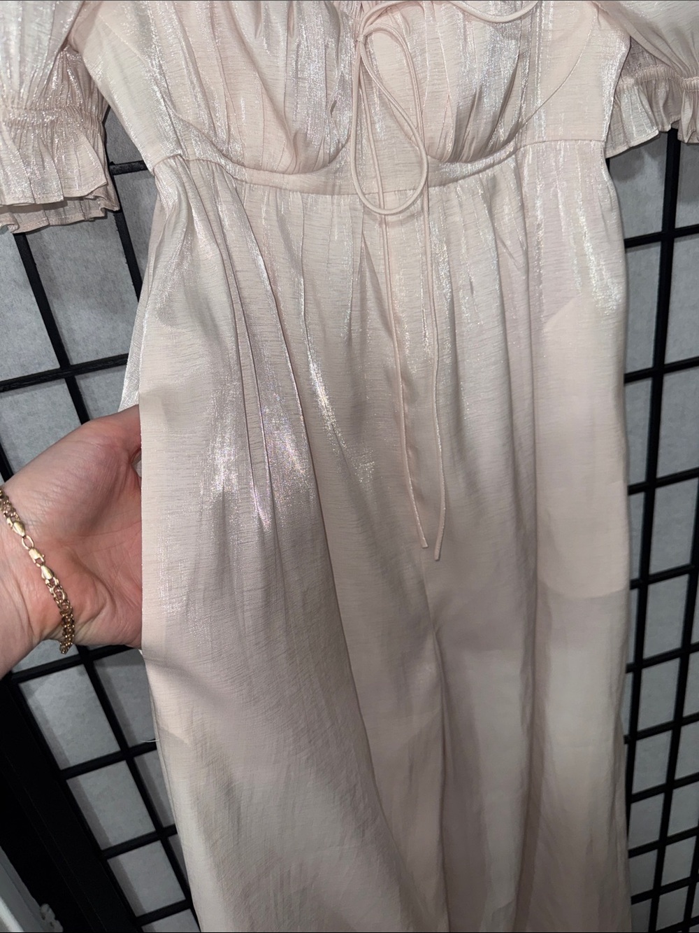 Selkie Seashell Wide Leg Jumpsuit Blush Pink Size S - Picture 10 of 16